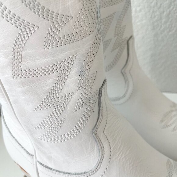 Lane MEGAN MORONEY Cowboy Boots Smokeshow Womens 10 White Western Cowgirl Tall - Picture 3 of 14